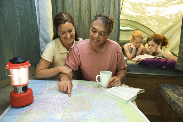 family in a trip