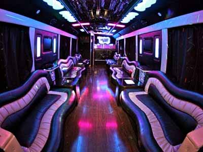 party bus El Paso with colorful lighting system