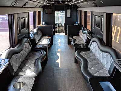 Black Diamond - Fort Worth party bus interior