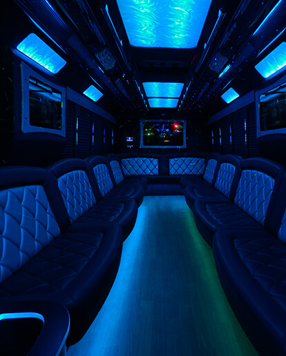 ft worth limo bus interior